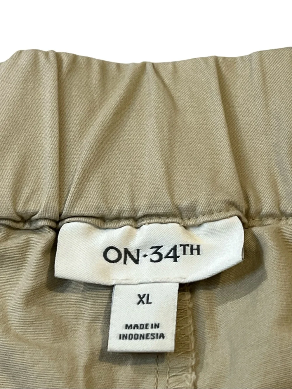 On 34th Core Chino Pant, Straight Leg with Pockets, Color Tan , Size XL - Picture 6 of 13